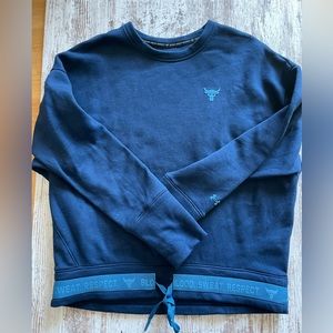 Women’s medium blue Underarmour sweatshirt The Rock edition